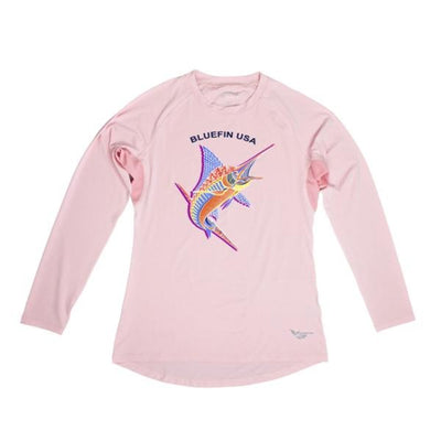 Bluefin USA Marlin Multicolor Pink Long Sleeve Solar Top - Women - Bulluna.com