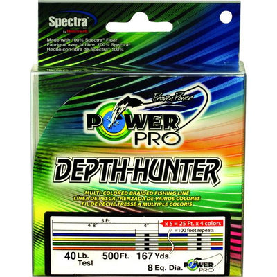 Power Pro Depth-Hunter Metered Braided Fishing Line 40 Pounds 167 Yards - Multi Color - Bulluna.com