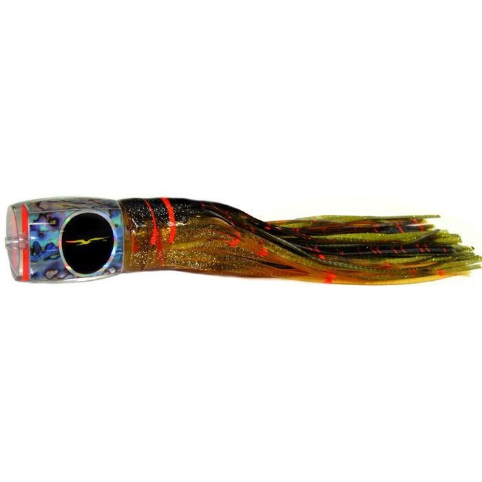 Black Bart Marlin Candy Medium Heavy Tackle Lure - Brown Gold Orange/Gold Dot - Bulluna.com