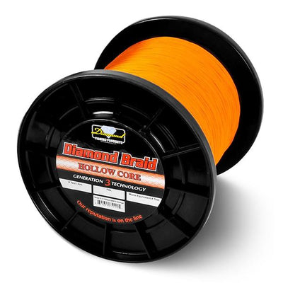 Momoi Diamond Gen 3 Braided Line - 100 Pounds 1500 Yards - Hollow Core - Orange - Bulluna.com