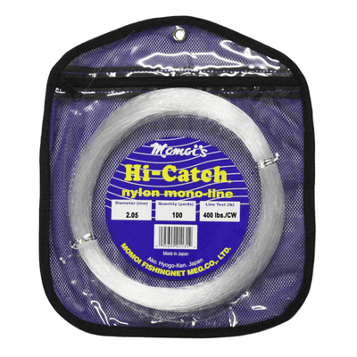 Momoi Hi-Catch Monofilament Leader 400 Pounds 100 Yards - Clear White - Bulluna.com