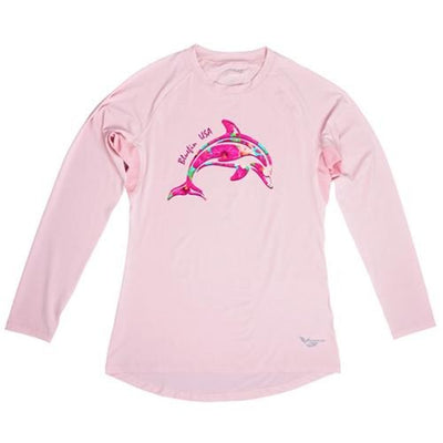 Bluefin USA Jumping Dolphin Pink Long Sleeve Solar Top - Women - Bulluna.com