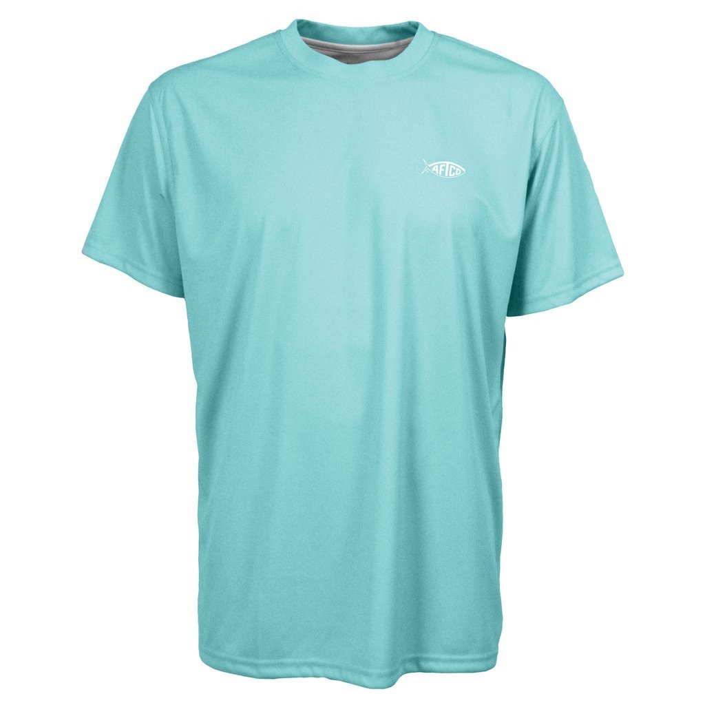 Aftco Jigfish Mint Short Sleeve Sun Shirt - Bulluna.com
