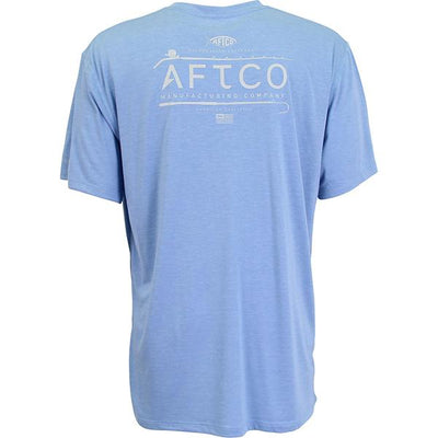 Aftco Fishtale Kottinu Magnum Blue Short Sleeve Performance Shirt - Bulluna.com