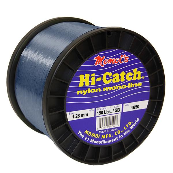 Momoi Hi-Catch Nylon Monofilament Line 150 Pounds 1650 Yards - Smoke Blue - Bulluna.com