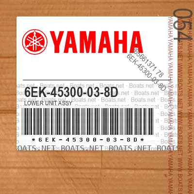 Yamaha 6EK-45300-03-8D LOWER UNIT ASSY