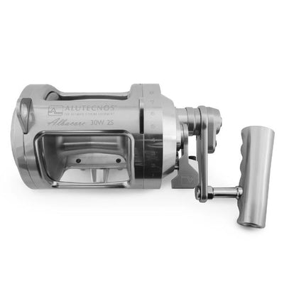 Alutecnos Albacore 30 Wide Two Speed Reel - Silver - Bulluna.com