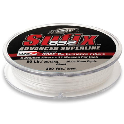 Sufix 832 Advanced Superline Braid - 80 Pounds 300 Yards - Ghost - Bulluna.com