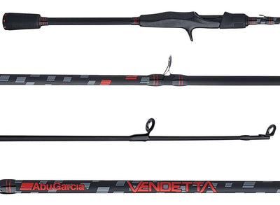 Abu Garcia VDTIIC70-6 Vendetta Casting Rod, 30 ton Graphite w/Intracarbon blank, Carbon rear grip, SS Guides w/Zirconium incerts, 7' MH