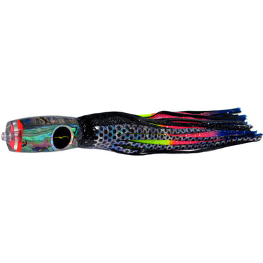 Black Bart Mini 1656 Flat Nose Medium Tackle Lure - Black Dot/Rainbow