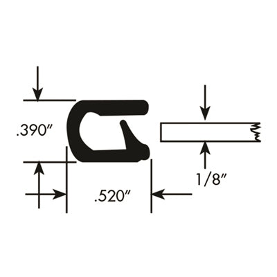 StanPro Vinyl Trim - Self-Locking - Per Foot - Bulluna.com