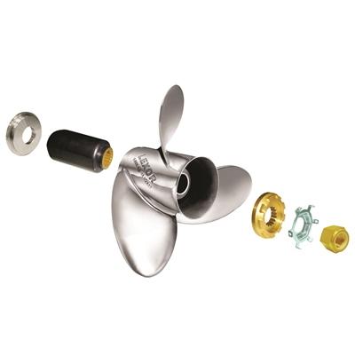 Solas Rubex L3 Interchangeable Hub Propeller - Stainless Steel 3-Blade - 15-1/4 x 19 Inches - Left Hand - Bulluna.com
