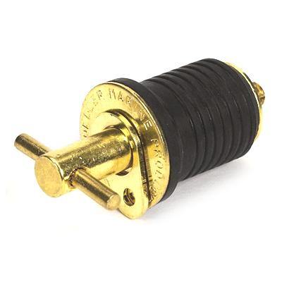 Moeller Turn-Tite Drain Plug - 1-1/4 Inch Brass - Bulluna.com
