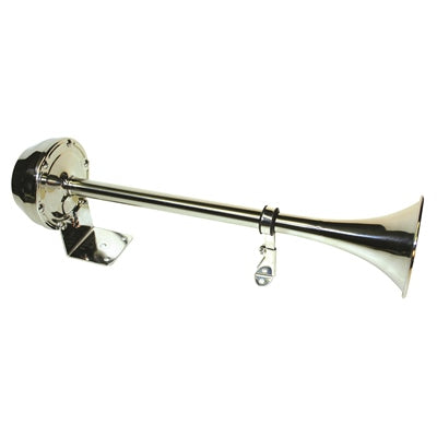 Fiamm Airtone Single Stainless Steel Electric Horn - 16-3/4” x 3-1/2” x 4-3/4” - Bulluna.com