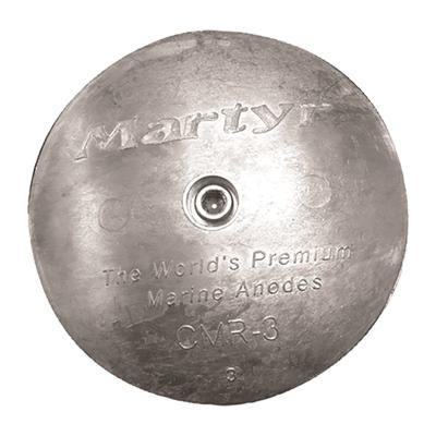 Martyr Aluminum Rudder Anode - 3.75 Inch Diameter - 0.5 Inch Thick - Bulluna.com