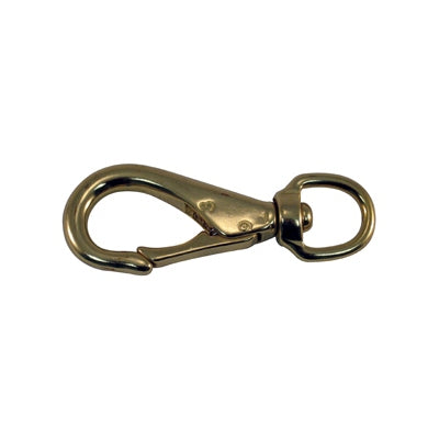 Marpac Solid Brass Swivel Eye Snap Hooks - 4-1/2” L with 7/8” Eye ID