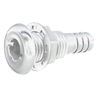 Marpac Thru-Hull Connector - White - Hose ID 1/2 Inches - Flange OD 1-1/2 Inches