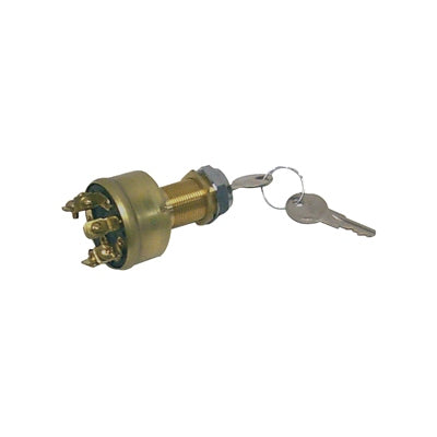 Marpac Magneto Ignition Switch - Brass Style - 3 Positions - 5 Screw Terminals - Bulluna.com