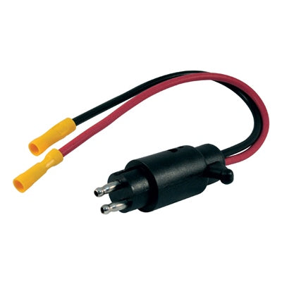 Marpac Trolling Motor Male Plugs - Motor Side Connector - 12 Volt - 2 Wires - Connects To 7-1296 - Bulluna.com