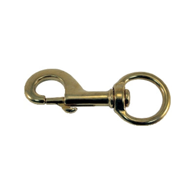 Marpac Solid Brass Swivel Eye Bolt Snap Hook - 3-1/2” Long - 1” Eye ID