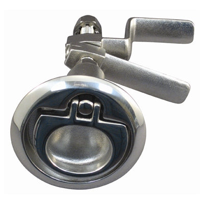 Marpac Stainless Steel Lift & Turn Latch - 3” OD - Cutout Size: 2-1/2”