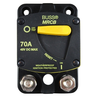 Marpac Circuit Breakers with Switch Function - Bussmann 187 Series - 70 Amp - Surface Mount - Bulluna.com