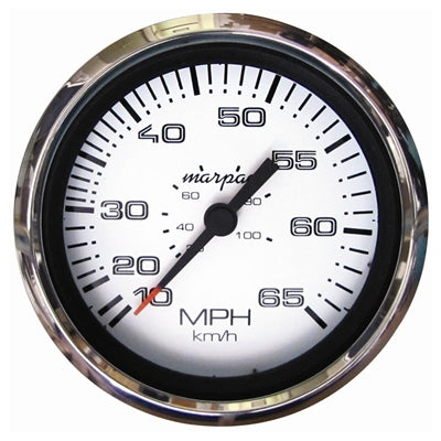 Marpac Premier Elite Domed Speedometer with Stainless Bezel - 10 - 65 MPH - 3-3/8 Inches - Bulluna.com