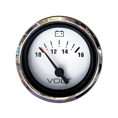 Marpac Premier Elite Domed Voltmeter with Stainless Bezel - 10 - 16 Volts - 2-1/16 Inches - Bulluna.com