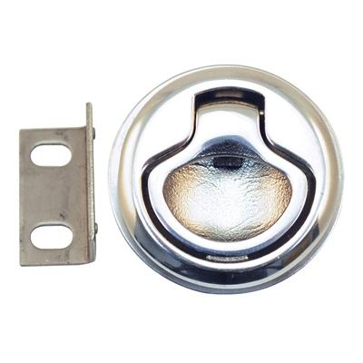 Marpac Push to Close Stainless Steel Non-Locking Latch - 2 3/8 Inch OD - 2 Inch Cut Out - Bulluna.com