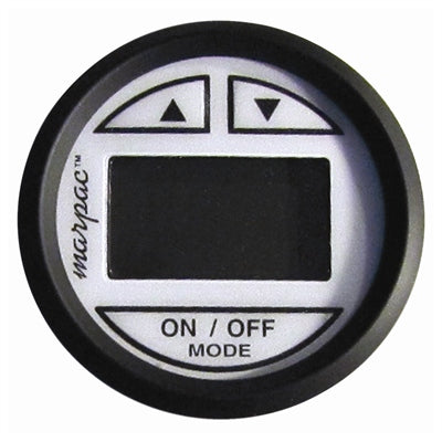 Marpac Premier Digital Depth Sounder - Transom Mount Transducer - White Face With Black Bezel - Bulluna.com