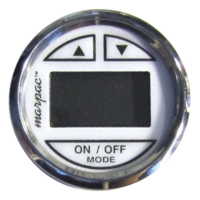 Marpac Premier Digital Depth Sounder - In Hull Mount Transducer - White Face With Stainless Bezel - Bulluna.com