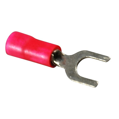 Marpac Vinyl Spade Fork Connectors - 22-18 AWG - #10 - Red - Package Of 7 - Bulluna.com
