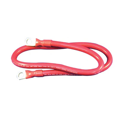 Marpac Tinned Copper Battery Cable - 2 Gauge - 60 Inches - Red - Bulluna.com