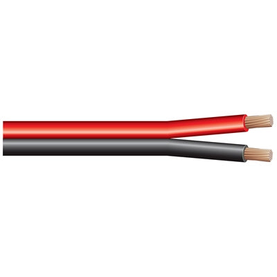 Marpac Bonded Parallel Plastic Primary Wire - 2-Conductor - 10 Gauge - Red/Black - 100 Feet - Bulluna.com