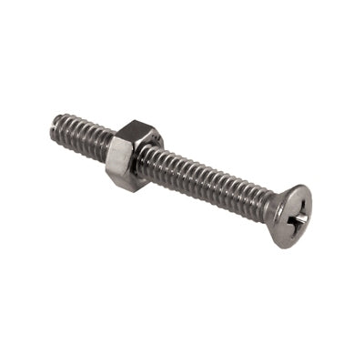Marpac Phillips Oval Machine Screws With Nut - 8-32 x 1-1/2 - 4 Pieces
