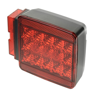 Tough Guy L.E.D. Waterproof Square Trailer Light - Trailers Over 80” Wide - Left Side Tail Light Only With Illuminator