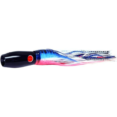Black Bart Heavy Metal Kona Pro Jet Lure - Blue Pink Tiger/White Black Dot - Bulluna.com